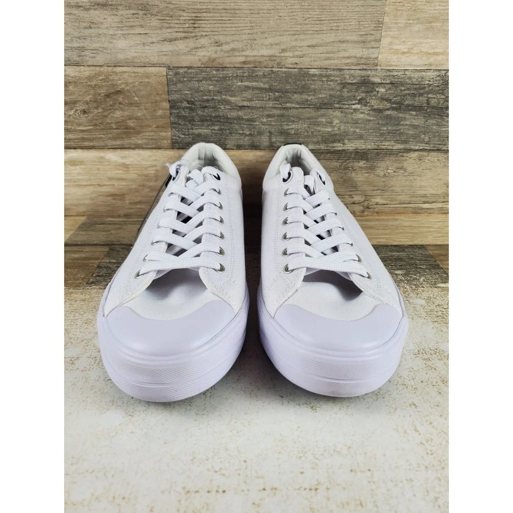 Tommy Hilfiger Reno Mens Shoes Sz 11 Casual White Canvas Lace Up Low Top Sneaker